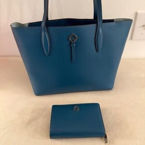 Kate Spade Patent Leather Cerulean Purse and Wallet